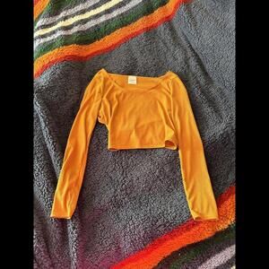 Livi Yellow Twist back crop top size M